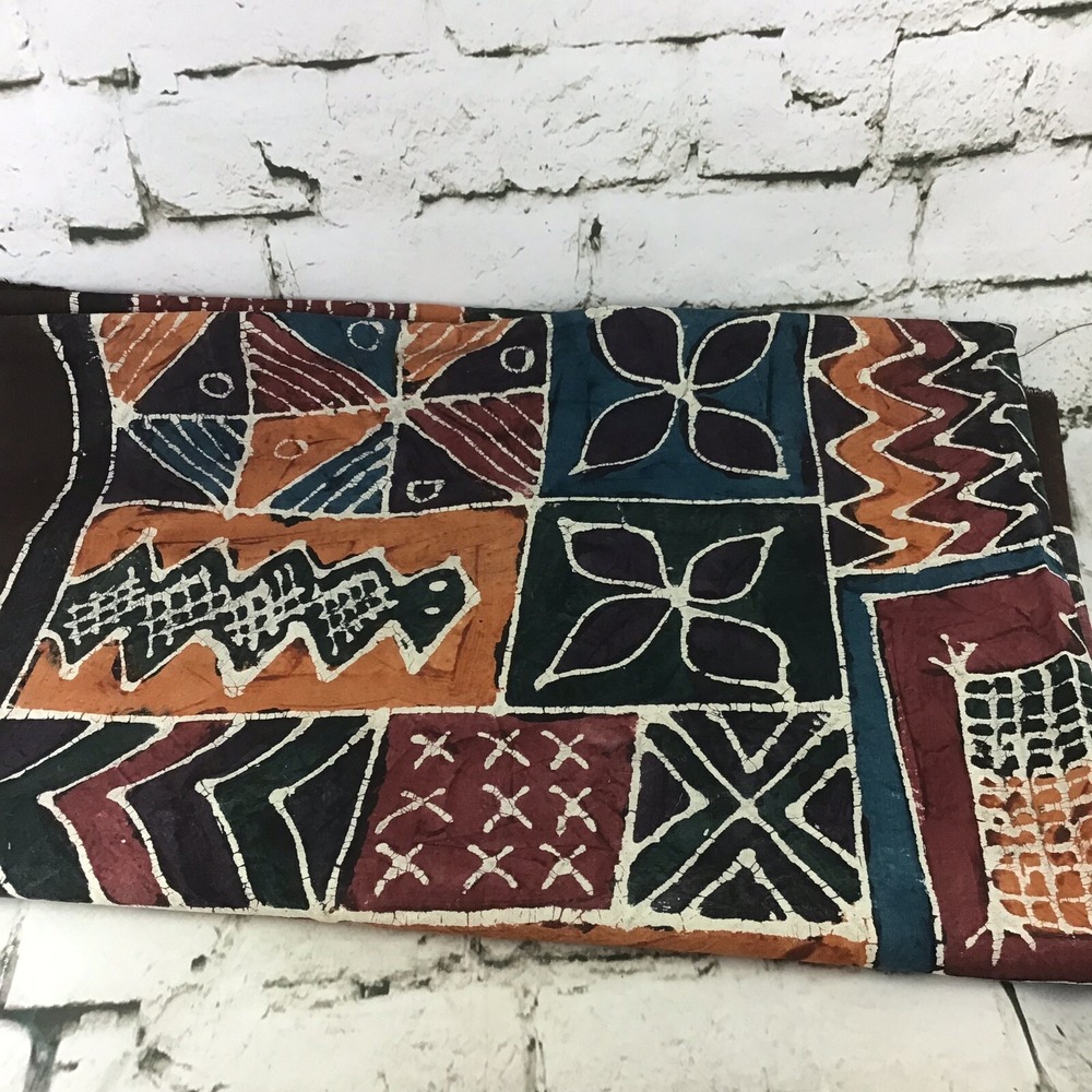 Earth-Tones Heavy Duty Fabric Tribal Printed Measures 49"X60" Sewing Crafting - Picture 2 of 6